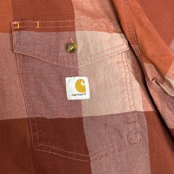 Carhartt Auburn Rugged Flex Relaxed Fit Short Sleeve Button Down Shirt Size XL - Picture 3 of 7